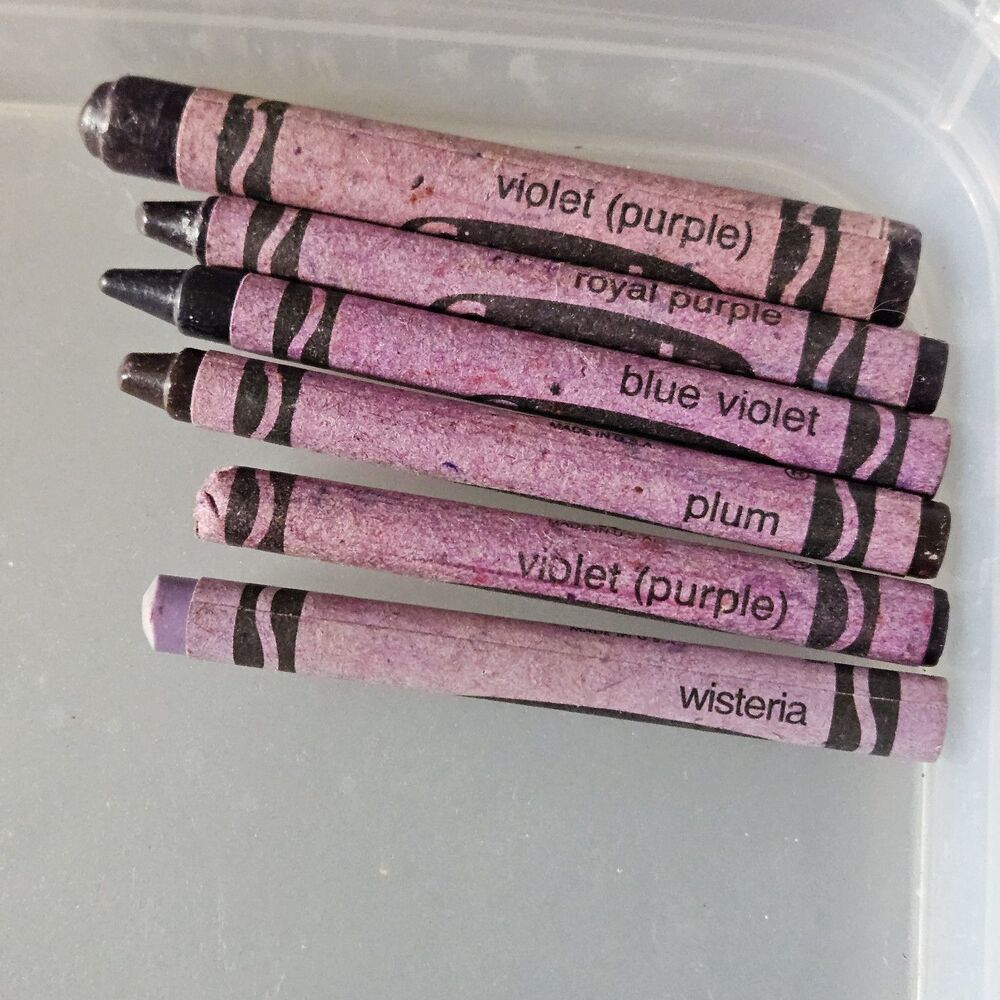 Vintage Crayola Crayons Binney & Smith Blue Violet Wisteria Violet Purple